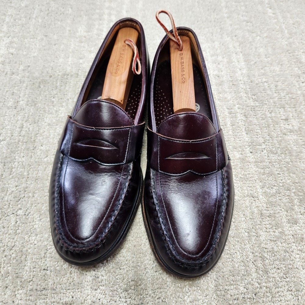 Sebago Mens Classic Dan Penny Loafers Burgundy Leather Made in USA 10 D 1139126W